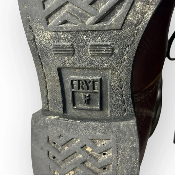 Frye Vintage Brown Leather 6 Hole  Lace Up Boots 7 - Picture 11 of 14